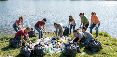На берегу Озернинского водохранилища прошел экологический субботник На берегу Озернинского водохранилища прошел экологический субботник