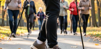 Жителей Тучкова обучили технике скандинавской ходьбы