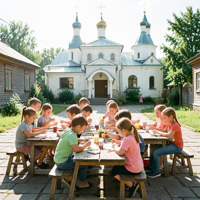 В Колюбакине при храме открылся летний лагерь для детей